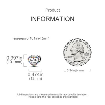 Shining Colorful Heart Charms Beads  Original 925Silver Bracelet Exquisite DIY Jewelry Gift 912349723-300S