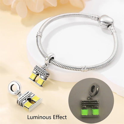 Original Design Charms Famous Attractions series pendant 925 Sliver Bracelet bead DIY Jewelry Gifts 912349723-C