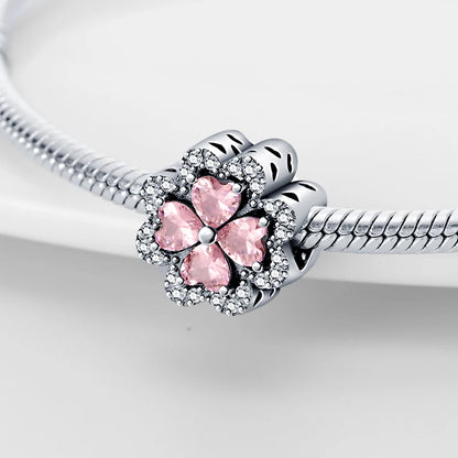 Lucky Four Leaf Clover Series Charms Beads  Original Bracelet Fine DIY Jewelry 925 Sterling Silver 912349723-500S