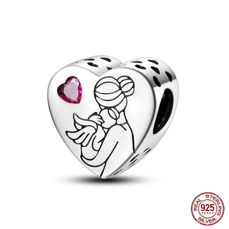 Fashion Bee Astronaut Eiffel Tower 925Silver Charms Beads  Original Bracelet Fine DIY Jewelry 912349723-400S