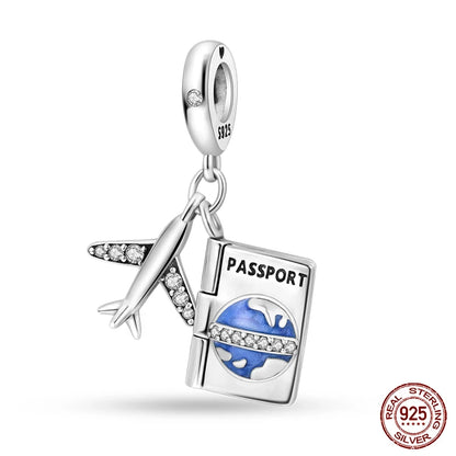 Fashion Bee Astronaut Eiffel Tower 925Silver Charms Beads  Original Bracelet Fine DIY Jewelry 912349723-400S