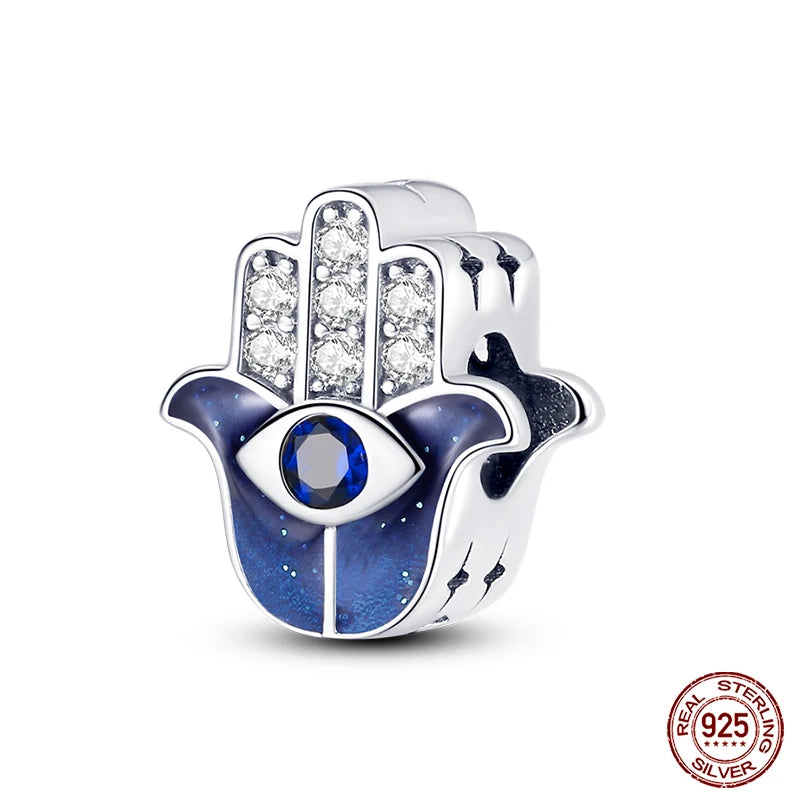 Classic Devil's Eye Charms Beads Original Bracelet Fine DIY Jewelry 925 Sterling Silver 912349723-700S