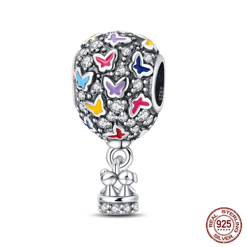 Fashion Bee Astronaut Eiffel Tower 925Silver Charms Beads  Original Bracelet Fine DIY Jewelry 912349723-400S