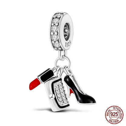 Fashion Bee Astronaut Eiffel Tower 925Silver Charms Beads  Original Bracelet Fine DIY Jewelry 912349723-400S