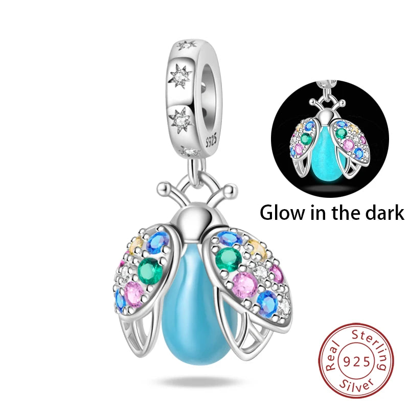 Fashion Bee Astronaut Eiffel Tower 925Silver Charms Beads  Original Bracelet Fine DIY Jewelry 912349723-400S