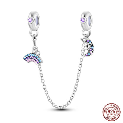 100%Silver Purple Color Series Charms Beads Original Bracelets DIY Jewelry 912349723-C