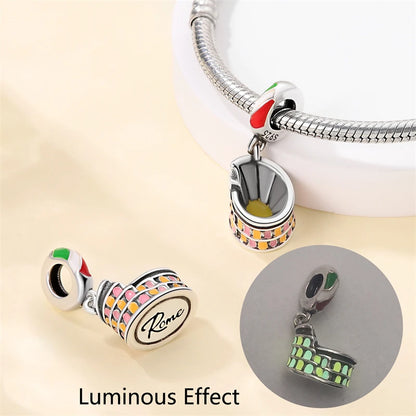 Original Design Charms Famous Attractions series pendant 925 Sliver Bracelet bead DIY Jewelry Gifts 912349723-C