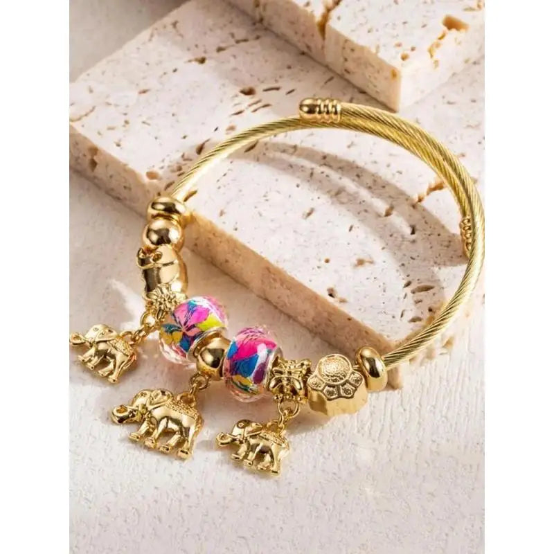 New DIY Beads Bracelet 1103865033-ZT9142-Golden