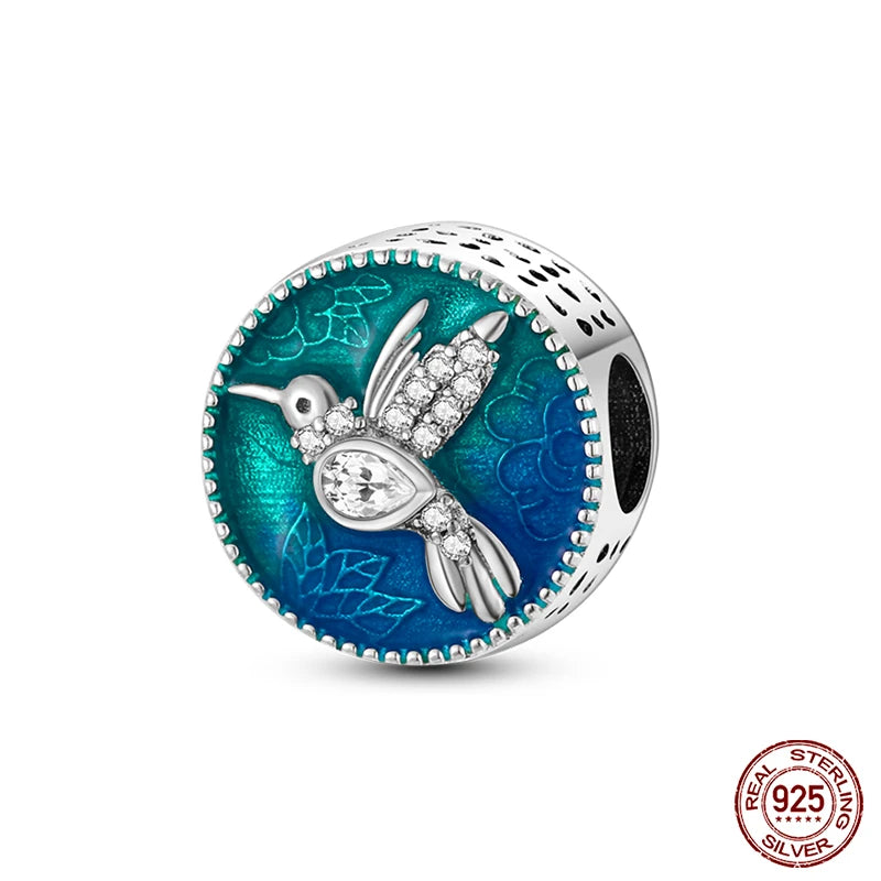 Fashion Bee Astronaut Eiffel Tower 925Silver Charms Beads  Original Bracelet Fine DIY Jewelry 912349723-400S