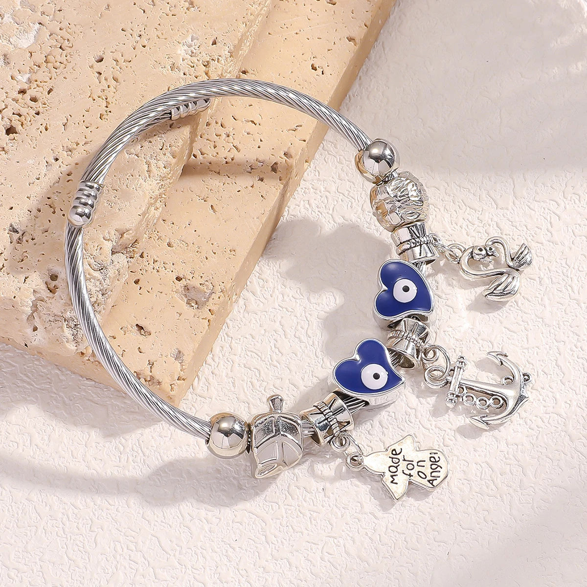 Multi Element Beads Boat Anchor Swan Bracelet 1103865033-80525701