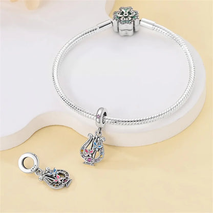 Fashion 925 Sterling Silver Music Series Charms Beads  Original Bracelet Fine DIY Jewelry 912349723-C