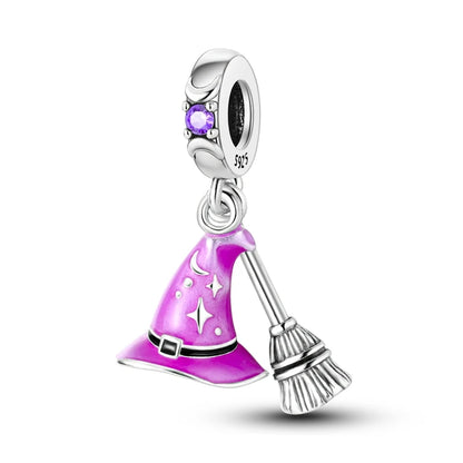100%Silver Purple Color Series Charms Beads Original Bracelets DIY Jewelry 912349723-C