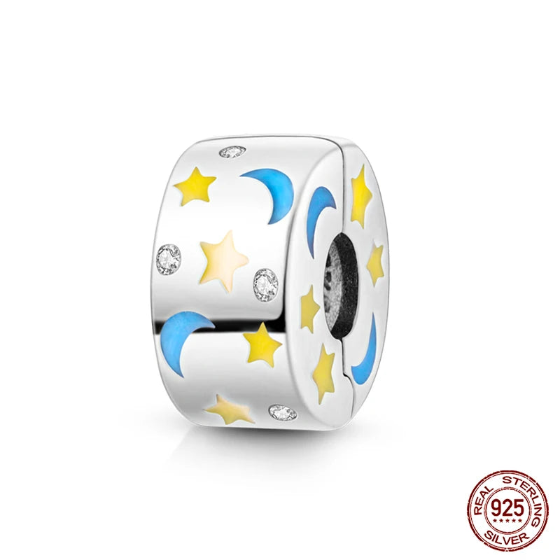 Fashion Bee Astronaut Eiffel Tower 925Silver Charms Beads  Original Bracelet Fine DIY Jewelry 912349723-400S