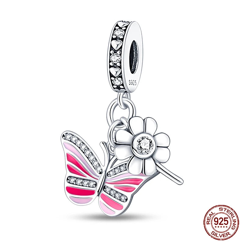 Lucky Four Leaf Clover Series Charms Beads  Original Bracelet Fine DIY Jewelry 925 Sterling Silver 912349723-500S