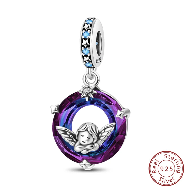 Fashion Bee Astronaut Eiffel Tower 925Silver Charms Beads  Original Bracelet Fine DIY Jewelry 912349723-400S