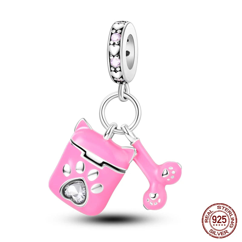 Fashion 925 Sterling Silver Music Series Charms Beads  Original Bracelet Fine DIY Jewelry 912349723-C