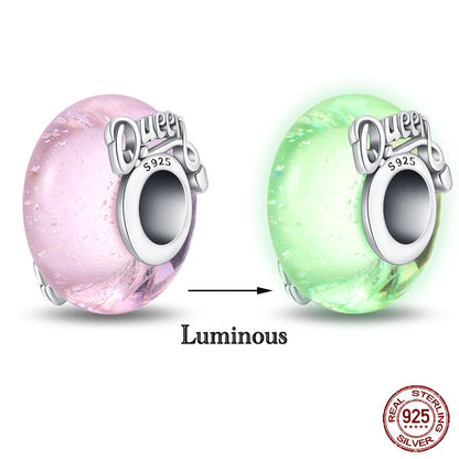 Glow in the dark  Firefly Honeybee Star  925 Silver Charms Beads  Original Bracelets Fine DIY Jewelry 912349723-200S