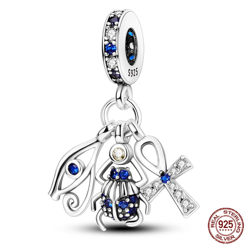 Classic Devil's Eye Charms Beads Original Bracelet Fine DIY Jewelry 925 Sterling Silver 912349723-700S