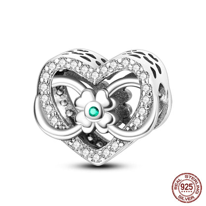 Lucky Four Leaf Clover Series Charms Beads  Original Bracelet Fine DIY Jewelry 925 Sterling Silver 912349723-500S