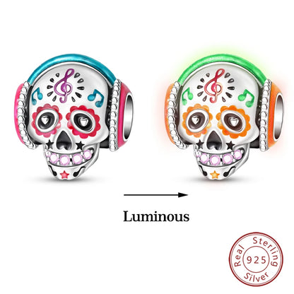 Glow in the dark  Firefly Honeybee Star  925 Silver Charms Beads  Original Bracelets Fine DIY Jewelry 912349723-200S