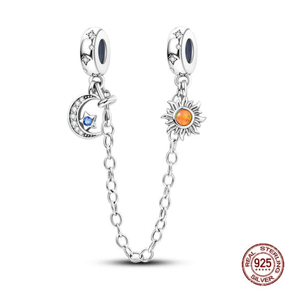 Fashion Bee Astronaut Eiffel Tower 925Silver Charms Beads  Original Bracelet Fine DIY Jewelry 912349723-400S