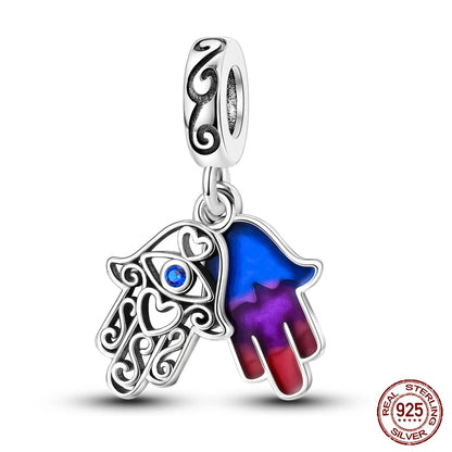 Classic Devil's Eye Charms Beads Original Bracelet Fine DIY Jewelry 925 Sterling Silver 912349723-700S