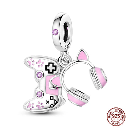 Fashion Bee Astronaut Eiffel Tower 925Silver Charms Beads  Original Bracelet Fine DIY Jewelry 912349723-400S