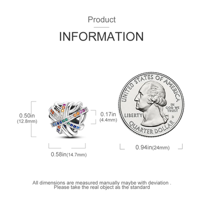 Shining Colorful Heart Charms Beads  Original 925Silver Bracelet Exquisite DIY Jewelry Gift 912349723-300S