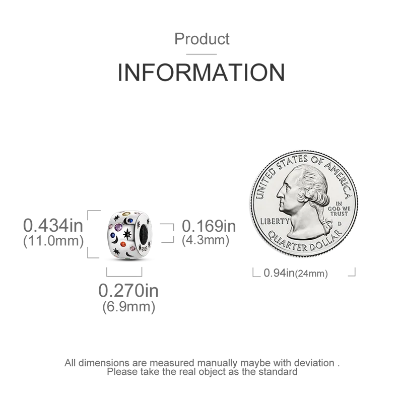 Shining Colorful Heart Charms Beads  Original 925Silver Bracelet Exquisite DIY Jewelry Gift 912349723-300S