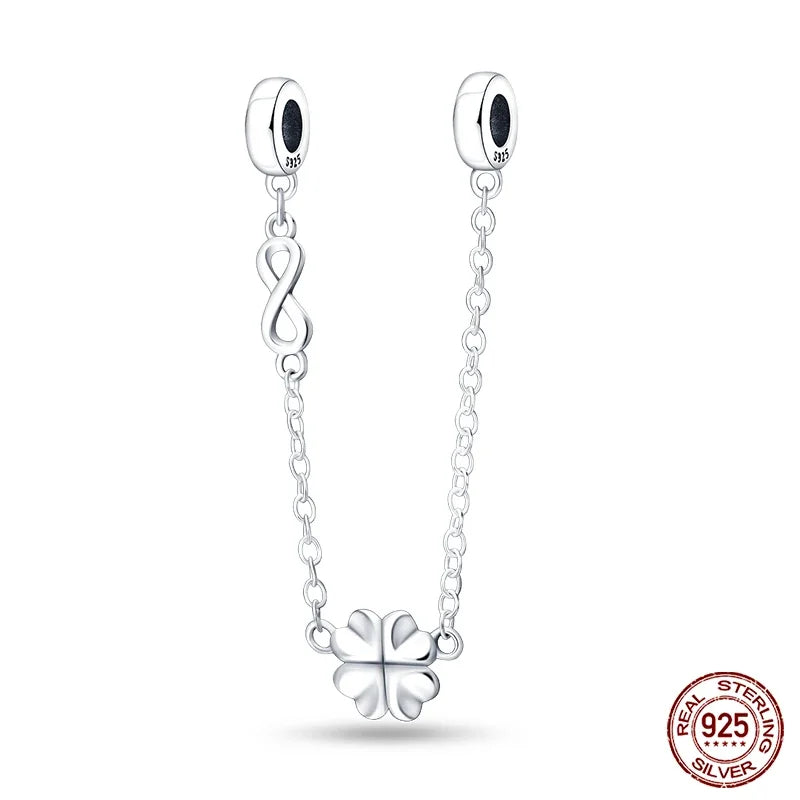 Lucky Four Leaf Clover Series Charms Beads  Original Bracelet Fine DIY Jewelry 925 Sterling Silver 912349723-500S