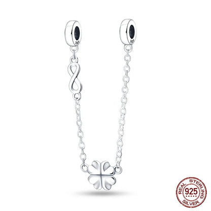 Lucky Four Leaf Clover Series Charms Beads  Original Bracelet Fine DIY Jewelry 925 Sterling Silver 912349723-500S
