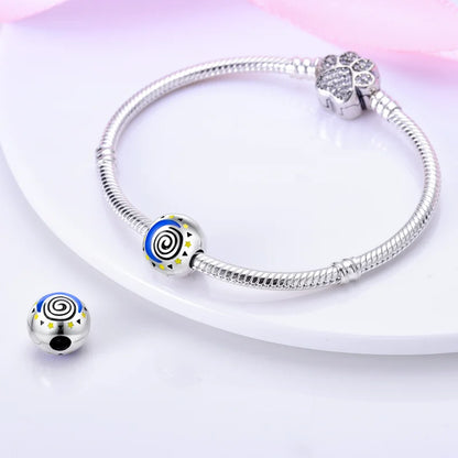 Classic Devil's Eye Charms Beads Original Bracelet Fine DIY Jewelry 925 Sterling Silver 912349723-700S