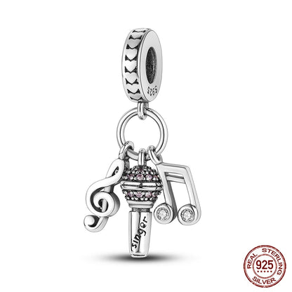 Fashion Bee Astronaut Eiffel Tower 925Silver Charms Beads  Original Bracelet Fine DIY Jewelry 912349723-400S
