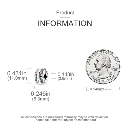 Shining Colorful Heart Charms Beads  Original 925Silver Bracelet Exquisite DIY Jewelry Gift 912349723-300S