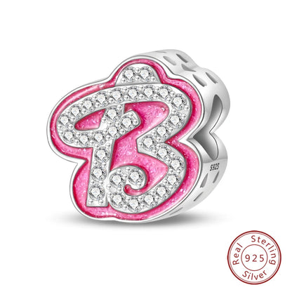 Romantic Shine 26 Letters DIY Love Charms Beads Original Bracelet Fine DIY Jewelry 925 Sterling Silver 912349723-L200S