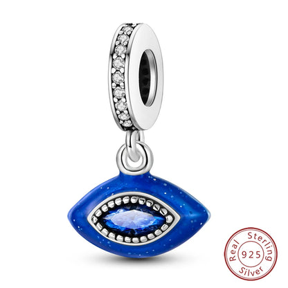 Classic Devil's Eye Charms Beads Original Bracelet Fine DIY Jewelry 925 Sterling Silver 912349723-700S