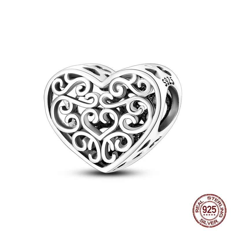 Fashion Bee Astronaut Eiffel Tower 925Silver Charms Beads  Original Bracelet Fine DIY Jewelry 912349723-400S