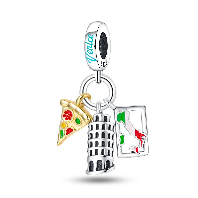 Original Design Charms Famous Attractions series pendant 925 Sliver Bracelet bead DIY Jewelry Gifts 912349723-C