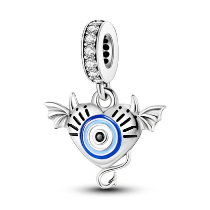 Classic Devil's Eye Charms Beads Original Bracelet Fine DIY Jewelry 925 Sterling Silver 912349723-700S