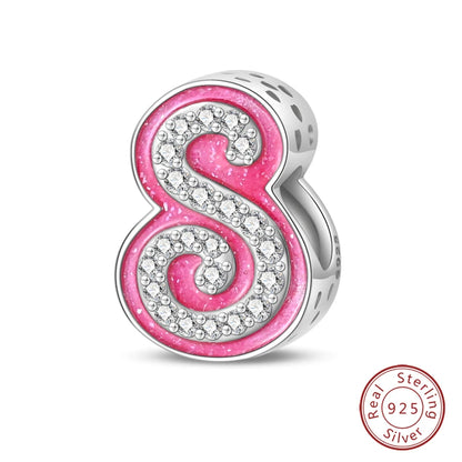 Romantic Shine 26 Letters DIY Love Charms Beads Original Bracelet Fine DIY Jewelry 925 Sterling Silver 912349723-L200S