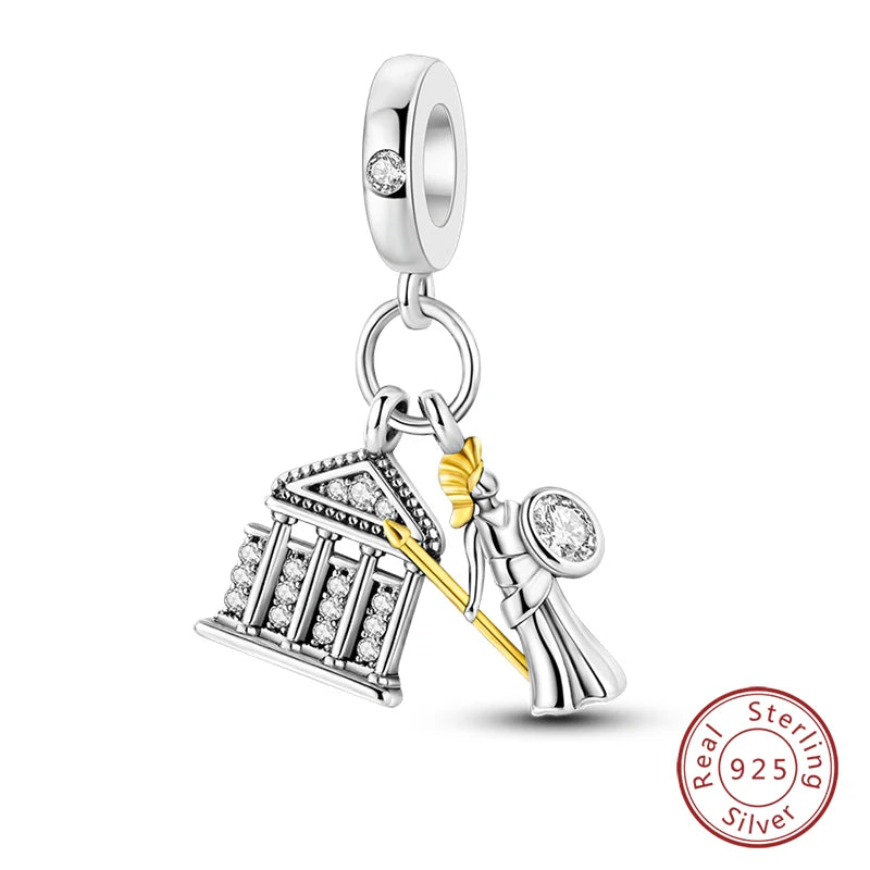 Original Design Charms Famous Attractions series pendant 925 Sliver Bracelet bead DIY Jewelry Gifts 912349723-C