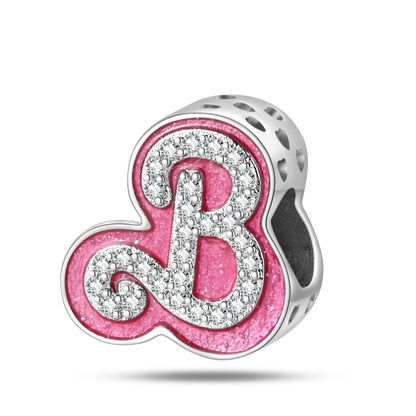 Fashion Pink Princess Skirt Bag Lipstick Charms Beads Original Bracelet Fine DIY Jewelry 925 Sterling Silver 912349723-900S