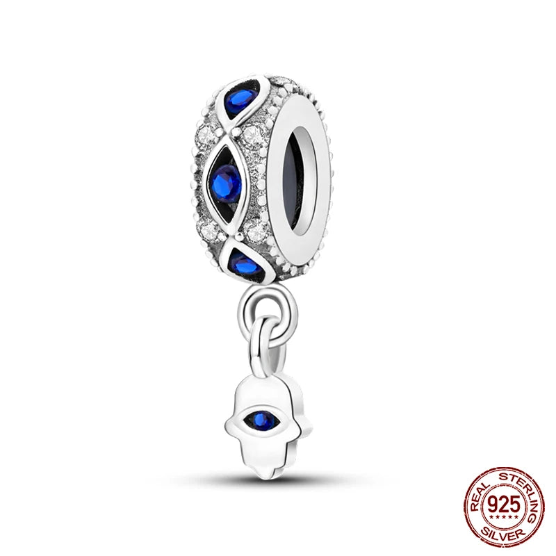 Classic Devil's Eye Charms Beads Original Bracelet Fine DIY Jewelry 925 Sterling Silver 912349723-700S