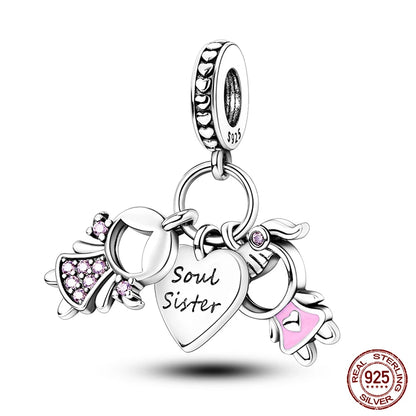 Fashion Bee Astronaut Eiffel Tower 925Silver Charms Beads  Original Bracelet Fine DIY Jewelry 912349723-400S