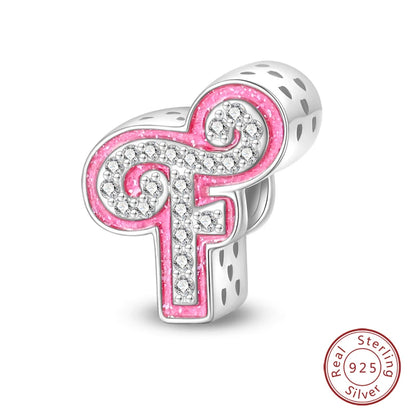 Romantic Shine 26 Letters DIY Love Charms Beads Original Bracelet Fine DIY Jewelry 925 Sterling Silver 912349723-L200S