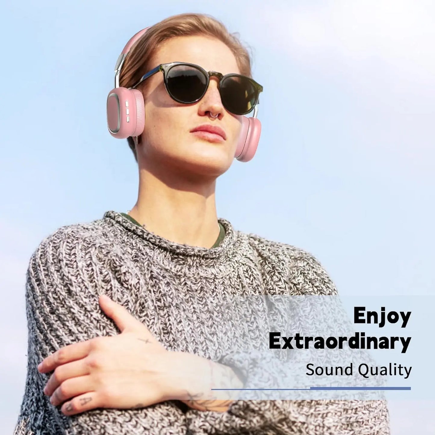 Auriculares Bluetooth 2025 montados en la cabeza B35 Auriculares deportivos con calidad de sonido HIFI estéreo real Auriculares inalámbricos de alta calidad de sonido