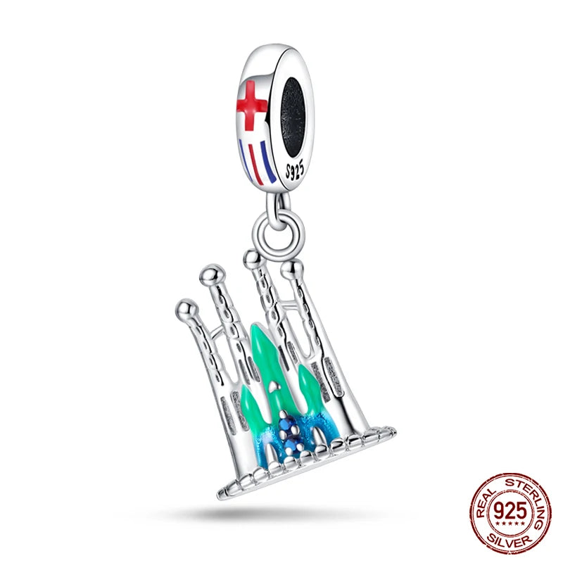 Original Design Charms Famous Attractions series pendant 925 Sliver Bracelet bead DIY Jewelry Gifts 912349723-C