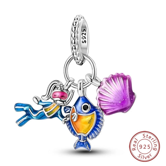 Silver Charms Beads Color Series Original Bracelets DIY 912349723- 912349723-KJC1158