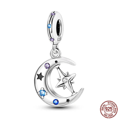 Fashion Bee Astronaut Eiffel Tower 925Silver Charms Beads  Original Bracelet Fine DIY Jewelry 912349723-400S