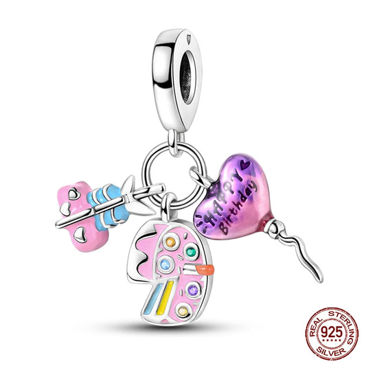 Dijes de plata, cuentas de colores, pulseras originales DIY 912349723-KJC910 